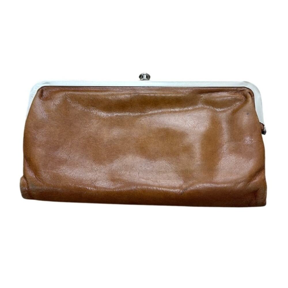 Hobo International Lauren Clutch Wallet Brown Leather